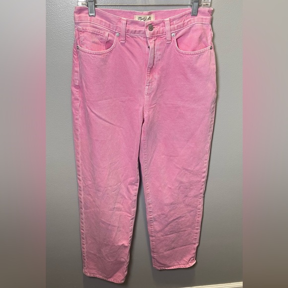 Madewell Denim - Madewell Baggy Straight Jeans Garment‎ Dyed Edition Retro Pink Size 26